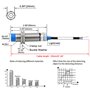 Heschen Capteur de proximité inductif M18 sans bouclier type LJ18A3-8-Z/DX 8 mm 10-30 VDC 200 mA normalement fermé (NC) 2 fils