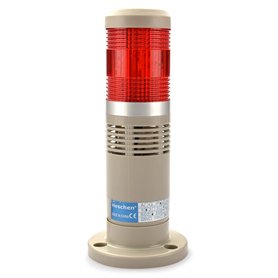 Heschen Signal lumineux de tour 12 V DC industriel Buzzer LED rouge alarme d'avertissement lumière continue