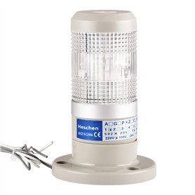 Heschen Ampoule LED Avertissement Lumière Tour Signal Lumière 220V AC Blanc 2 Fils