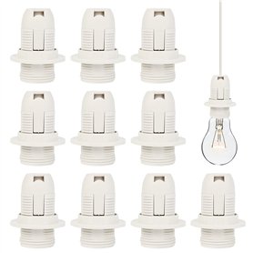 E14 Douille de Lampe 10 Pcs en Plastique 250 2A Support Vintage Adaptateur pour Ampoule à Vis Lampe à Économie d'Énergie