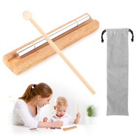 Carillons de Percussion Carillon Solo de Méditation Chime de Percussion Carillon de Trio Instrument de Percussion Sol Baguette d
