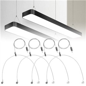 JUNMEIDO 4 PCS Fil Suspension Cadre en Acier 1.5mm*1m Câble de Suspension Ajustable Robuste Câble Acier Antirouille 3kg par Char