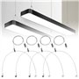 JUNMEIDO 4 PCS Fil Suspension Cadre en Acier 1.5mm*1m Câble de Suspension Ajustable Robuste Câble Acier Antirouille 3kg par Char