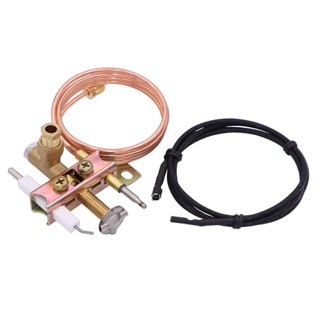 Earth Star Veilleuse de Brûleur à Gaz Universelle avec Fil de Piezo de 900 mm et Fil Thermocouple M9 x 1
