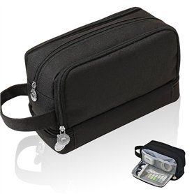 SLTAXAR Trousse Scolaire avec Compartiments en Toile Trousse Scolaire Noire 22 * 10cm Trousse à Crayon avec Compartiments Trouss