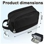 SLTAXAR Trousse Scolaire avec Compartiments en Toile Trousse Scolaire Noire 22 * 10cm Trousse à Crayon avec Compartiments Trouss