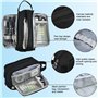 SLTAXAR Trousse Scolaire avec Compartiments en Toile Trousse Scolaire Noire 22 * 10cm Trousse à Crayon avec Compartiments Trouss