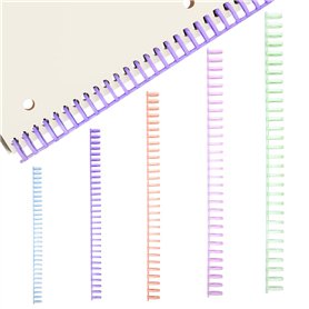 SLTAXAR 15PCS Peignes de Reliure en Plastique 16MM 30 Trous