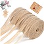 SLTAXAR 50 m x 5 Rouleaux de Ruban en Toile de Jute Naturelle 0