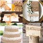 SLTAXAR 50 m x 5 Rouleaux de Ruban en Toile de Jute Naturelle 0,6/1/1,5/2/2,5 cm x 10 m Ruban en Toile de Jute Large Ruban Jute 