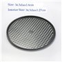 monfish Plateau à pizza 35cm avec perforation - 2 packs de plateau à pizza perforés - Pizza Pan en acier carbone acier - Moule à