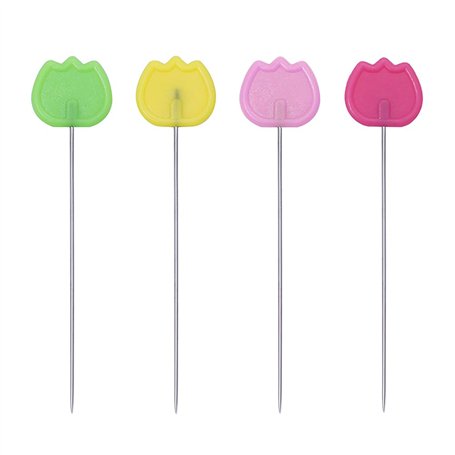 SUPVOX 50pcs coloré tête plate broches droites épingles à coudre avec boîte vêtements accessoires aiguille pour quilting décorat