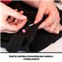 SUPVOX 50pcs coloré tête plate broches droites épingles à coudre avec boîte vêtements accessoires aiguille pour quilting décorat