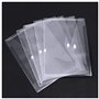 Pochettes dossier en plastique transparent A4 avec bouton à pression pour fermeture - Fournitures pour bureau, école, maison (lo