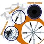 T.K.Excellent Rivet noir-Rivet blanc-Lot de 160 rivets pop en acier aluminium avec petite tête Noir et blanc M4,8 16 mm