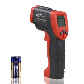 Wintact Thermomètre infrarouge pour la cuisson -58~788 ℉ ~ (-50~420 ℃ ~) avec alarme de température haute et basse et émissivité