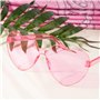BOOMTOP 6paires Lunettes Cœur Rose Lunette d'Amour Protection Uv et 6pcs Bandana Foulard Carré Rose Décoration DIY Accessoires d