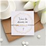 BOOMTOP Kit de Cadeau Témoin de Mariage Bracelet Annonce Témoin Réglable Cœur Or Perle et Carte de Vœux Double Face Veux-tu Deve