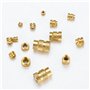 220 Pièces Écrous Moletés à Filetage, Écrous Filetés, M2/M2.5/M3/M4/M5/M6 Insert Fileté Laiton Femelle avec Filetage Interne pou