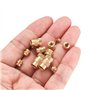 220 Pièces Écrous Moletés à Filetage, Écrous Filetés, M2/M2.5/M3/M4/M5/M6 Insert Fileté Laiton Femelle avec Filetage Interne pou