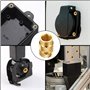 220 Pièces Écrous Moletés à Filetage, Écrous Filetés, M2/M2.5/M3/M4/M5/M6 Insert Fileté Laiton Femelle avec Filetage Interne pou