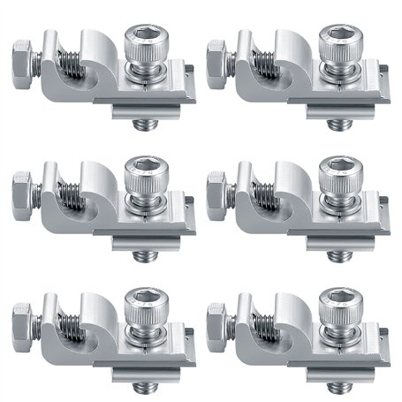 6 Pièces Clips de Mise à Terre de Panneau Solaire Standard