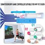 PGYFDAL Lot de 4 télécommandes classiques compatibles avec console Wii U avec manchon en silicone souple et dragonne (noir + bla