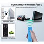 PGYFDAL Lot de 4 télécommandes classiques compatibles avec console Wii U avec manchon en silicone souple et dragonne (noir + bla