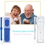 PGYFDAL Lot de 4 télécommandes classiques compatibles avec console Wii U avec manchon en silicone souple et dragonne (noir + bla