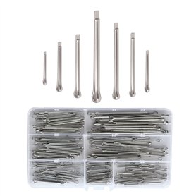 Assortiment de 215 goupilles fendues en acier inoxydable 7 tailles (M1/M1.5/M2/M2.5/M3) (20/25/30/40/50/60 mm) pour automobile