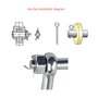 Assortiment de 215 goupilles fendues en acier inoxydable 7 tailles (M1/M1.5/M2/M2.5/M3) (20/25/30/40/50/60 mm) pour automobile, 