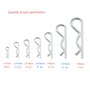 Lot de 168 goupilles fendues R galvanisées 7 tailles (M1/M1.2/M1.5/M1.8/M2/M2.5/M3) (17/25/28/32/40/50/60 mm) pour automobile, m