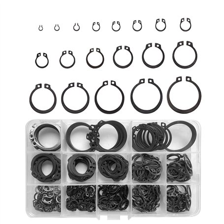 Assortiment de 510 circlips en métal