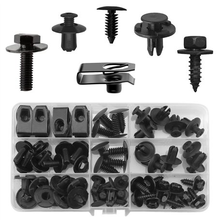 Lemiyoo Lot de 60 boulons universels pour capot de voiture