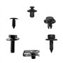 Lemiyoo Lot de 60 boulons universels pour capot de voiture, clips de fixation, rivets en plastique, vis taraudeuses à tête hexag