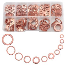 Lot de 255 rondelles en cuivre assorties