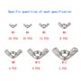 Assortiment de 75 écrous papillon métriques en acier inoxydable (M3/M4/M5/M6/M8/M10/M12), écrous torsadés manuels pour appareils