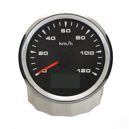 ELING 3-3/8 pouces (85mm) Compteur De Vitesse GPS Compteur De Vélomètre 0-120KM/H Indicateur De Vitesse Avec Kilométrage De Voya