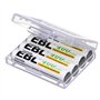 EBL 4PCS Piles Rechargeables AAAA/HR61/ E96 400mAh 1,2V NI-MH - Lot de 4PCS AAAA Piles pour Les Stylos Numériques, Stylet, Dispo