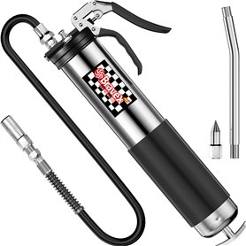 Pistolet à graisse professionnel robuste 6000 PSI avec tuyau flexible de 45