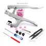 360pcs T5 Bouton Pressions en Plastique de 24 Couleurs avec Outils Pince en Métal pour T3 T5 T8