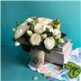 XONOR 4 Bouquets de Fleurs artificielles en Soie Pivoine Artificielle Fausse Fleur glorieuse pour la décoration de Maison Nuptia