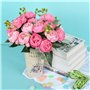 XONOR 4 Bouquets de Fleurs artificielles en Soie Pivoine Artificielle Fausse Fleur glorieuse pour la décoration de Maison Nuptia