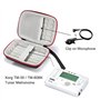 Malette rigide pour Korg TM-50/Tm-60bk Tuner Métronome et à clipser Micro, DE PROTECTION de transport Sac de rangement – Noir