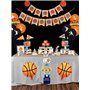 Décorations de Fête de Basket-ball, HAPPY BIRTHDAY Bannière de Basketball, Bienvenue Décor Suspendu et 34 Pièces de Basket-ball 