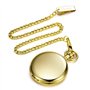 TREEWETO Montre de Poche pour Hommes Or Mécanique Squelette Cadran avec Chaîne Boîte Cadeau