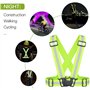 SANTOO Gilet de Sécurité Réfléchissant Visible à 360 ° Réglable pour Hommes et Femmes Course Jogging Vélo Moto