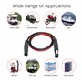 CERRXIAN Lot de 2 câbles d'extension SAE vers SAE à 2 broches à connecter/déconnecter rapidement, calibre 18 AWG, prise de câble
