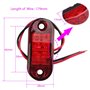Futheda 4 pcs Rouge IP65 12 V/24 V Ovale LED latérales Feux de gabarit Avant Feux arrière Lampes Universel Indicateur de Positio