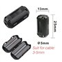 Futheda Lot de 10 Anneaux de ferrite à Clipser Anti-interférences pour Filtre Haute fréquence RFI EMI suppresseur de Bruit avec 